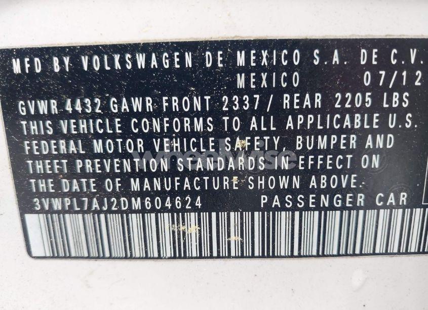 Photo 9 of 2013 Volkswagen Jetta SPORTWAGEN 2.0L TDI (VIN 3VWPL7AJ2DM604624)