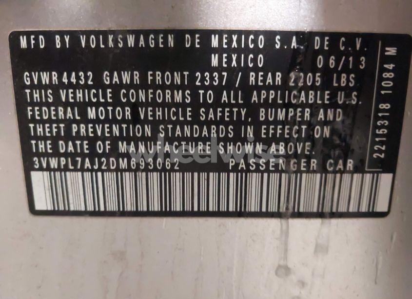 Photo 9 of 2013 Volkswagen Jetta SPORTWAGEN 2.0L TDI (VIN 3VWPL7AJ2DM693062)