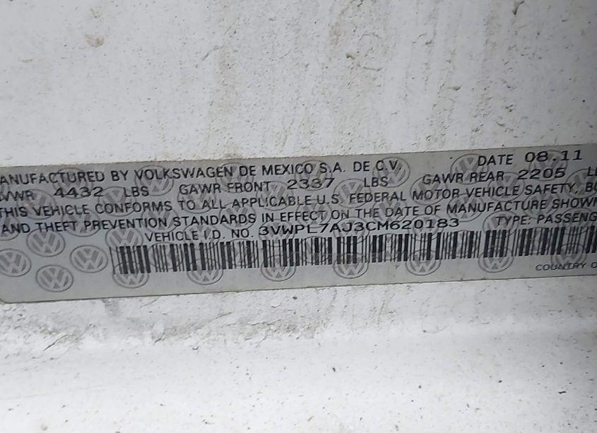 Photo 9 of 2012 Volkswagen Jetta SPORTWAGEN 2.0L TDI (VIN 3VWPL7AJ3CM620183)