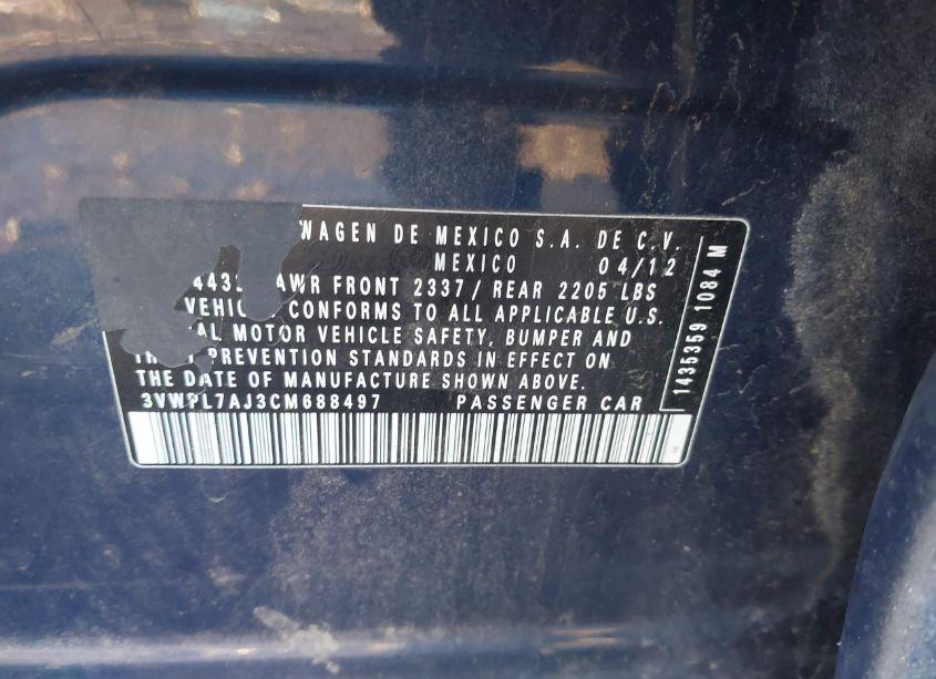 Photo 9 of 2012 Volkswagen Jetta SPORTWAGEN 2.0L TDI (VIN 3VWPL7AJ3CM688497)