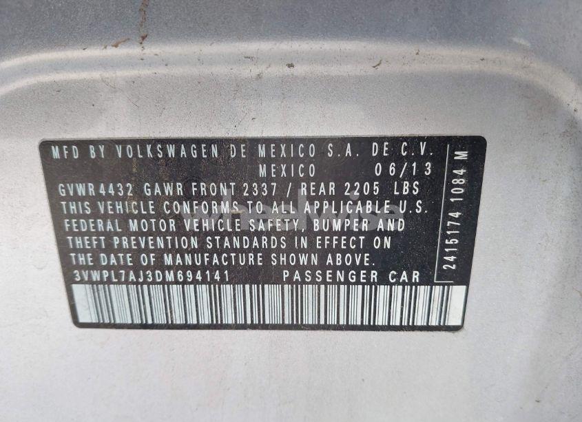 Photo 9 of 2013 Volkswagen Jetta SPORTWAGEN 2.0L TDI (VIN 3VWPL7AJ3DM694141)