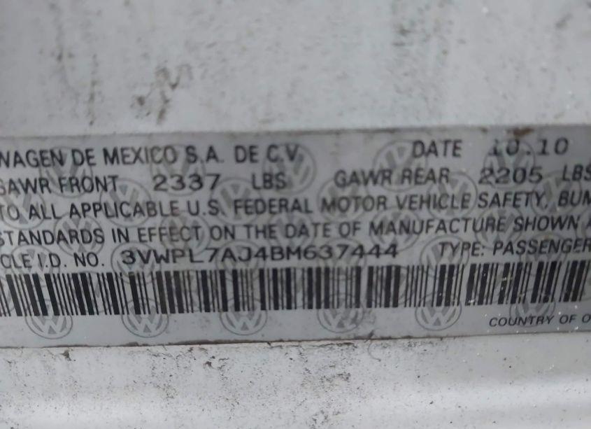 Photo 9 of 2011 Volkswagen Jetta SPORTWAGEN 2.0L TDI (VIN 3VWPL7AJ4BM637444)