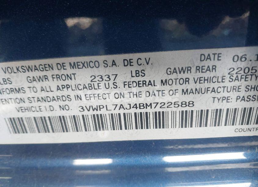 Photo 9 of 2011 Volkswagen Jetta SPORTWAGEN 2.0L TDI (VIN 3VWPL7AJ4BM722588)