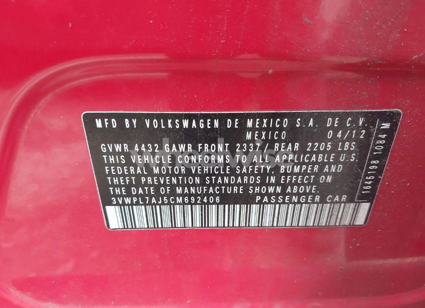 Photo 9 of 2012 Volkswagen Jetta SPORTWAGEN 2.0L TDI (VIN 3VWPL7AJ5CM692406)