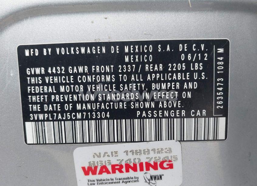 Photo 9 of 2012 Volkswagen Jetta SPORTWAGEN 2.0L TDI (VIN 3VWPL7AJ5CM713304)