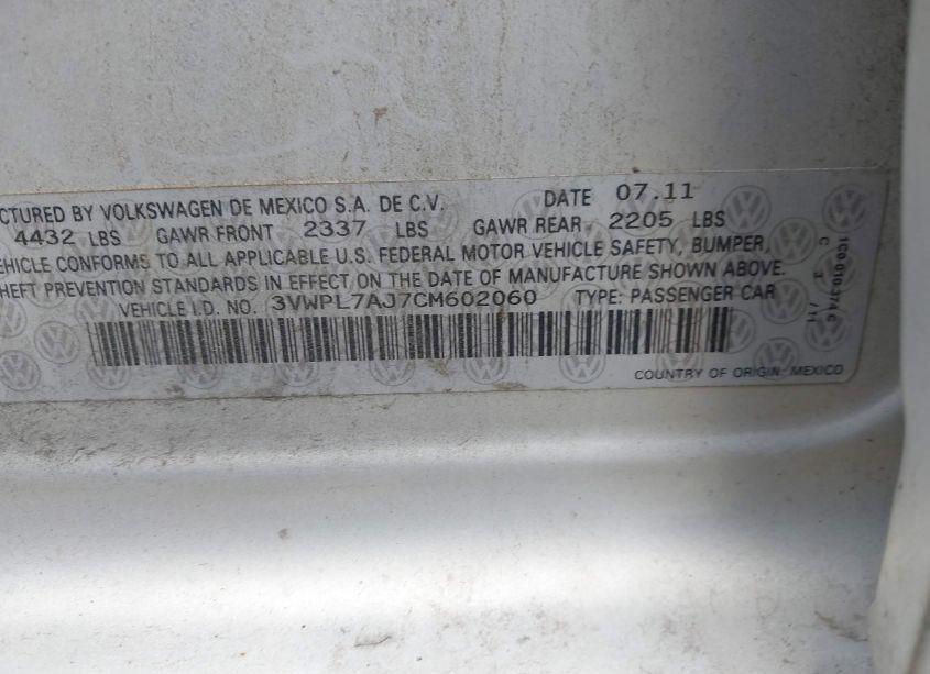 Photo 9 of 2012 Volkswagen Jetta SPORTWAGEN 2.0L TDI (VIN 3VWPL7AJ7CM602060)