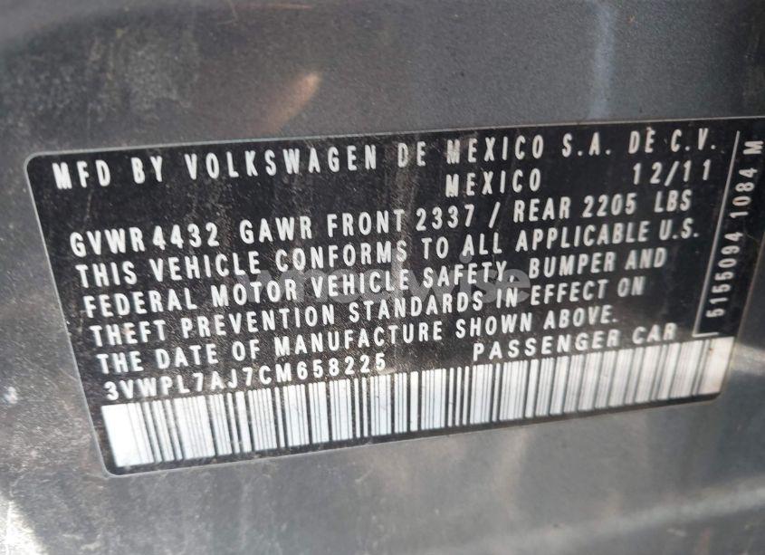 Photo 9 of 2012 Volkswagen Jetta SPORTWAGEN 2.0L TDI (VIN 3VWPL7AJ7CM658225)