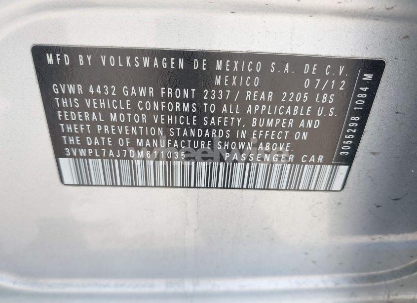 Photo 9 of 2013 Volkswagen Jetta SPORTWAGEN 2.0L TDI (VIN 3VWPL7AJ7DM611035)