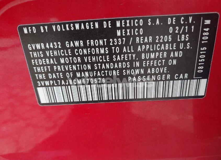 Photo 9 of 2012 Volkswagen Jetta SPORTWAGEN 2.0L TDI (VIN 3VWPL7AJ8CM670576)