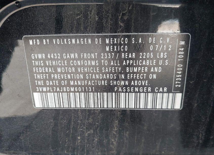 Photo 9 of 2013 Volkswagen Jetta SPORTWAGEN 2.0L TDI (VIN 3VWPL7AJ8DM601131)