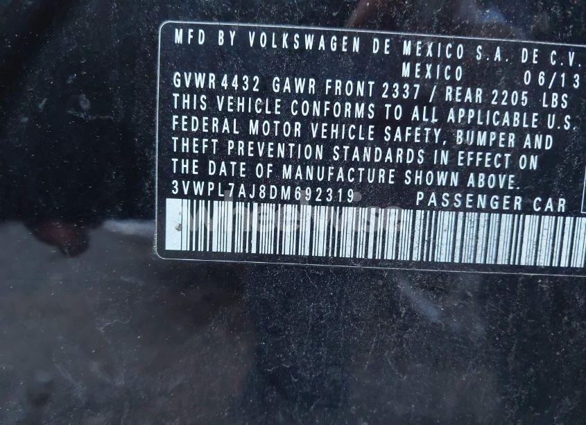 Photo 9 of 2013 Volkswagen Jetta SPORTWAGEN 2.0L TDI (VIN 3VWPL7AJ8DM692319)