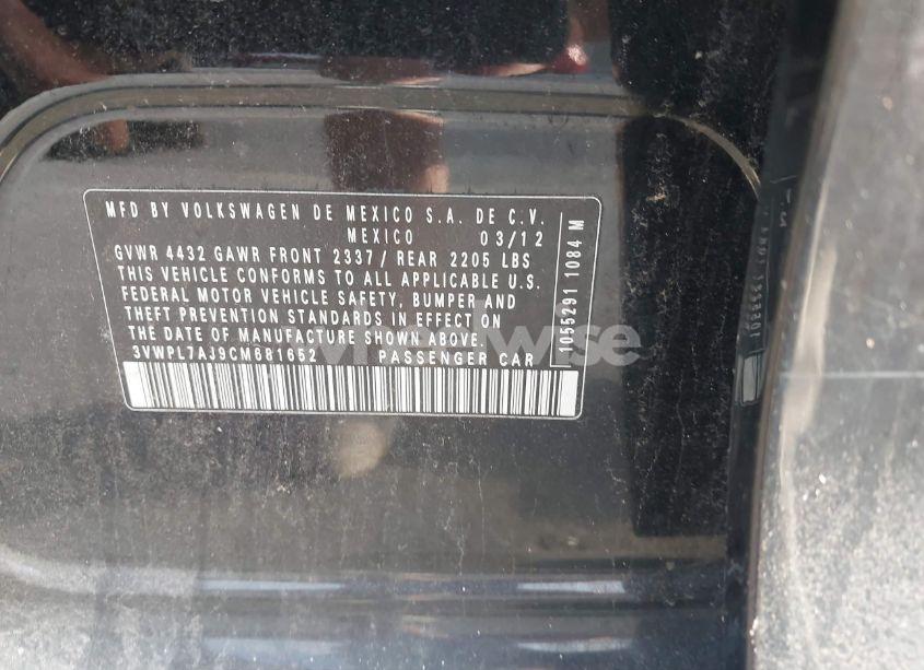 Photo 9 of 2012 Volkswagen Jetta SPORTWAGEN 2.0L TDI (VIN 3VWPL7AJ9CM681652)