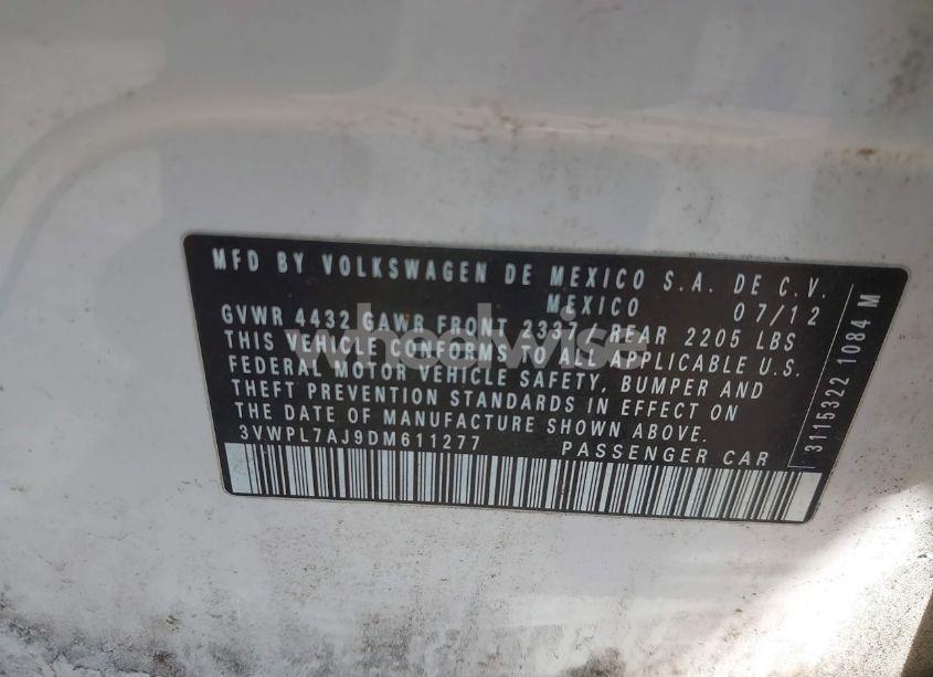 Photo 9 of 2013 Volkswagen Jetta SPORTWAGEN 2.0L TDI (VIN 3VWPL7AJ9DM611277)