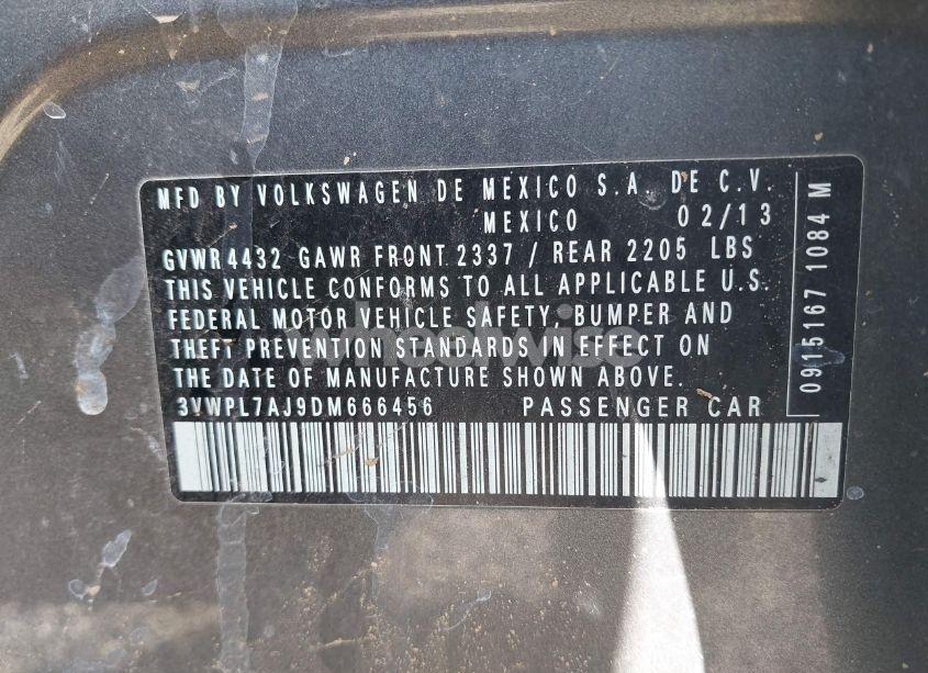 Photo 9 of 2013 Volkswagen Jetta SPORTWAGEN 2.0L TDI (VIN 3VWPL7AJ9DM666456)