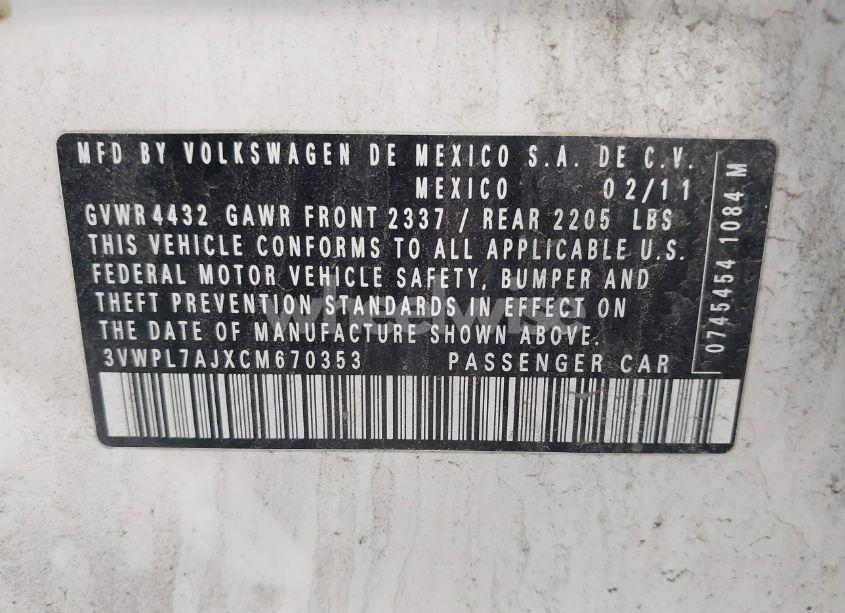 Photo 9 of 2012 Volkswagen Jetta SPORTWAGEN 2.0L TDI (VIN 3VWPL7AJXCM670353)