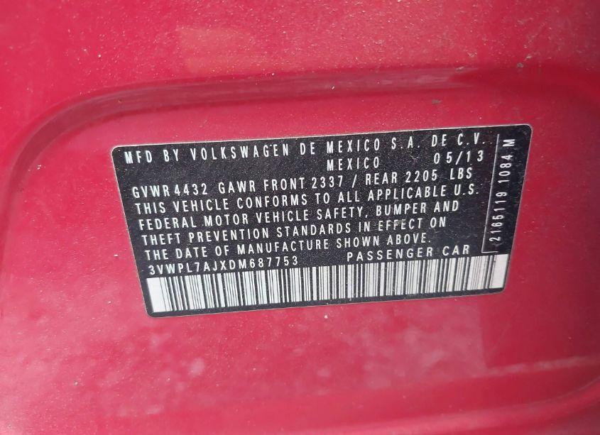 Photo 9 of 2013 Volkswagen Jetta SPORTWAGEN 2.0L TDI (VIN 3VWPL7AJXDM687753)