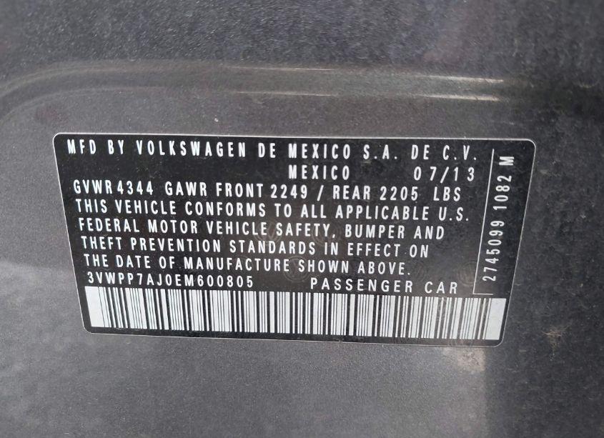 Photo 9 of 2014 Volkswagen Jetta SPORTWAGEN 2.5L S (VIN 3VWPP7AJ0EM600805)