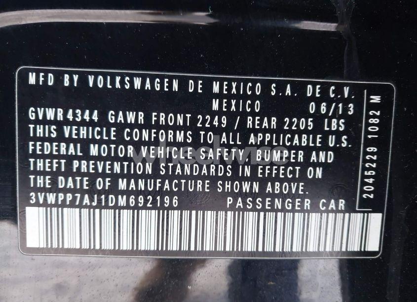 Photo 9 of 2013 Volkswagen Jetta SPORTWAGEN 2.5L S (VIN 3VWPP7AJ1DM692196)