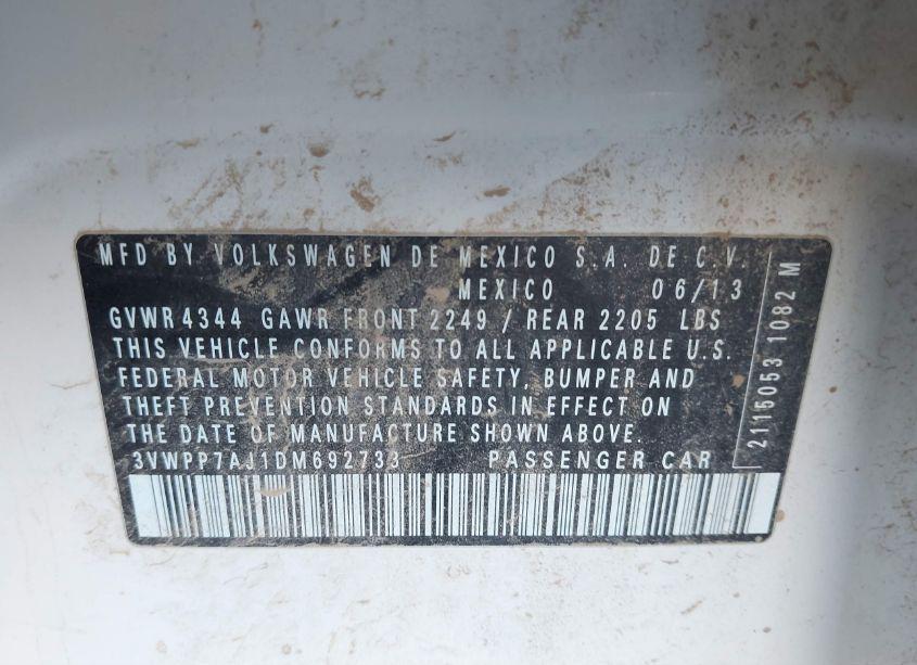 Photo 9 of 2013 Volkswagen Jetta SPORTWAGEN 2.5L S (VIN 3VWPP7AJ1DM692733)