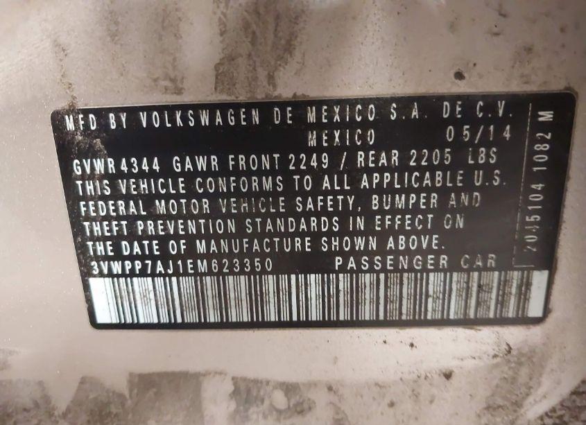 Photo 9 of 2014 Volkswagen Jetta SPORTWAGEN 2.5L SE (VIN 3VWPP7AJ1EM623350)