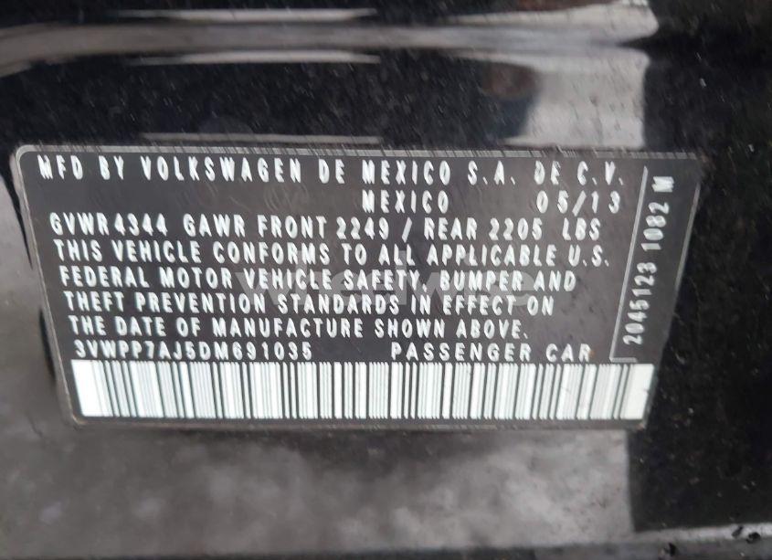 Photo 9 of 2013 Volkswagen Jetta SPORTWAGEN 2.5L S (VIN 3VWPP7AJ5DM691035)
