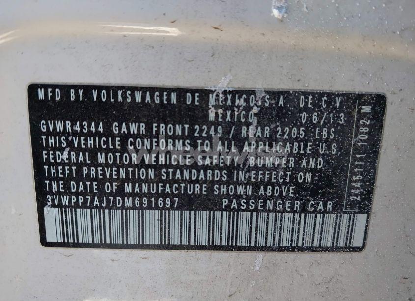 Photo 9 of 2013 Volkswagen Jetta SPORTWAGEN 2.5L SE (VIN 3VWPP7AJ7DM691697)