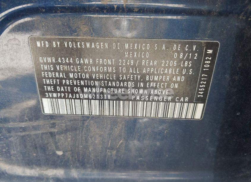Photo 9 of 2013 Volkswagen Jetta SPORTWAGEN 2.5L S (VIN 3VWPP7AJ8DM621318)