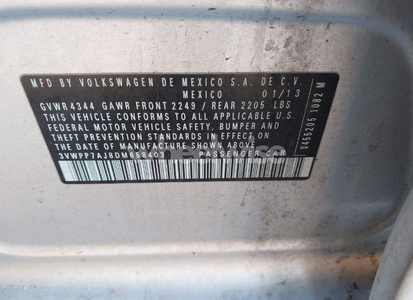 Photo 9 of 2013 Volkswagen Jetta SPORTWAGEN 2.5L SE (VIN 3VWPP7AJ8DM658403)