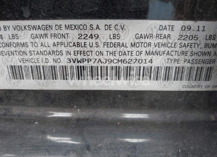 Photo 9 of 2012 Volkswagen Jetta SPORTWAGEN 2.5L SE (VIN 3VWPP7AJ9CM627014)