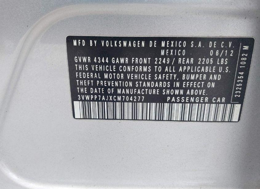 Photo 9 of 2012 Volkswagen Jetta SPORTWAGEN 2.5L S (VIN 3VWPP7AJXCM704277)