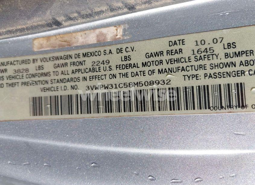 Photo 9 of 2008 Volkswagen New BEETLE S (VIN 3VWPW31C58M508932)