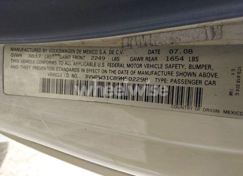 Photo 9 of 2009 Volkswagen New BEETLE 2.5L (VIN 3VWPW31C89M502298)