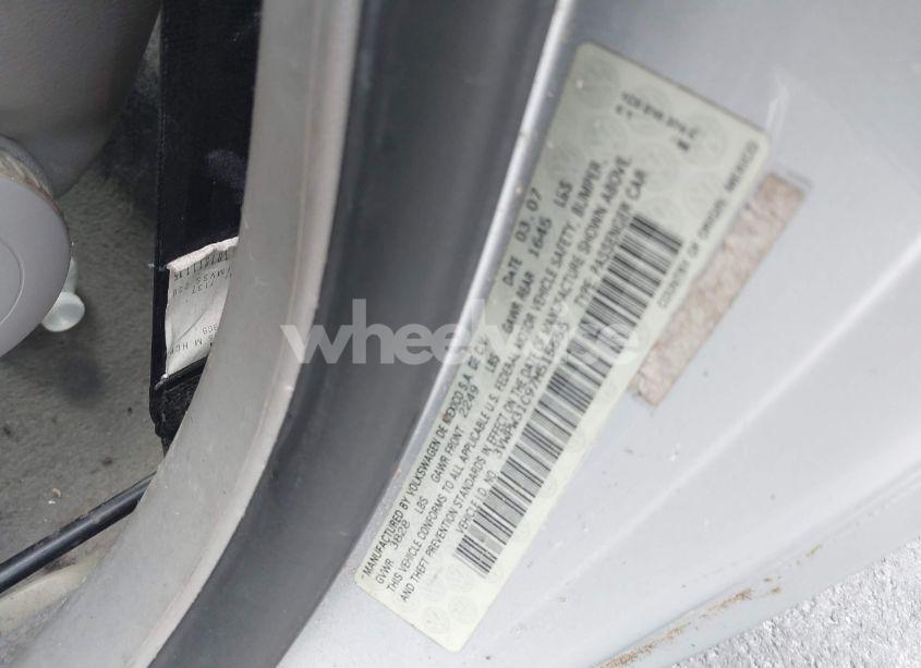 Photo 9 of 2007 Volkswagen New BEETLE 2.5 (VIN 3VWPW31C97M515655)