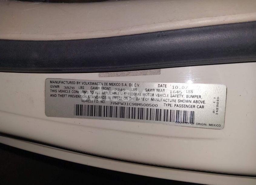 Photo 9 of 2008 Volkswagen New BEETLE S (VIN 3VWPW31C98M508500)