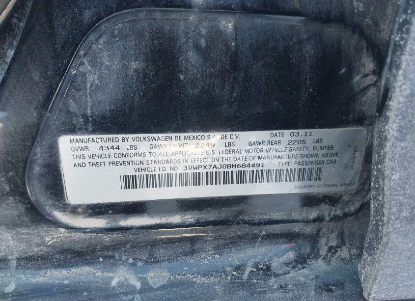 Photo 9 of 2011 Volkswagen Jetta SPORTWAGEN 2.5L SE (VIN 3VWPX7AJ0BM684491)