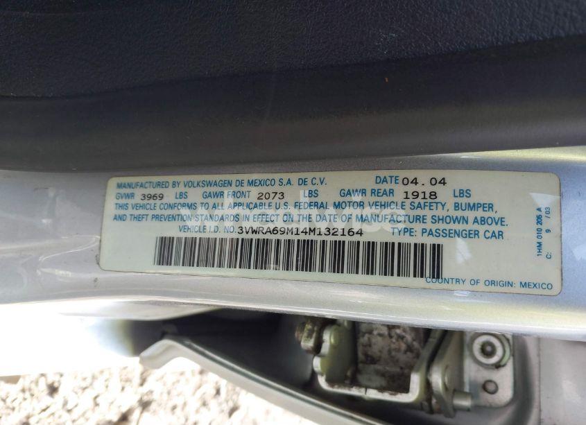 Photo 9 of 2004 Volkswagen Jetta GL (VIN 3VWRA69M14M132164)