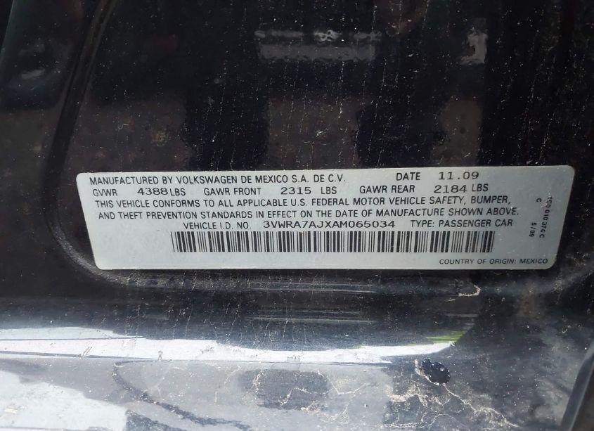 Photo 9 of 2010 Volkswagen Jetta WOLFSBURG EDITION (VIN 3VWRA7AJXAM065034)