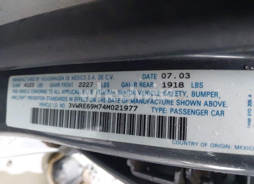 Photo 9 of 2004 Volkswagen Jetta GL 1.8T (VIN 3VWRE69M74M021977)