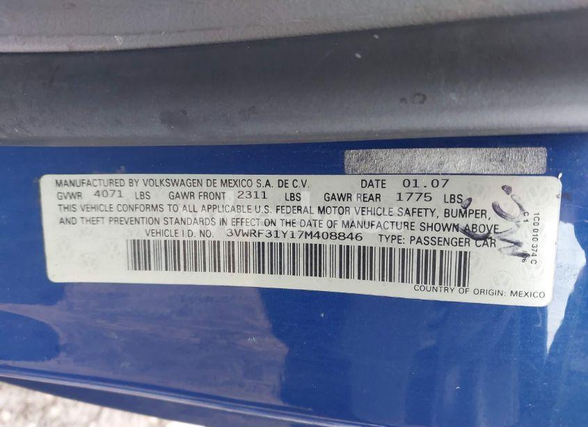 Photo 9 of 2007 Volkswagen New BEETLE 2.5 (VIN 3VWRF31Y17M408846)