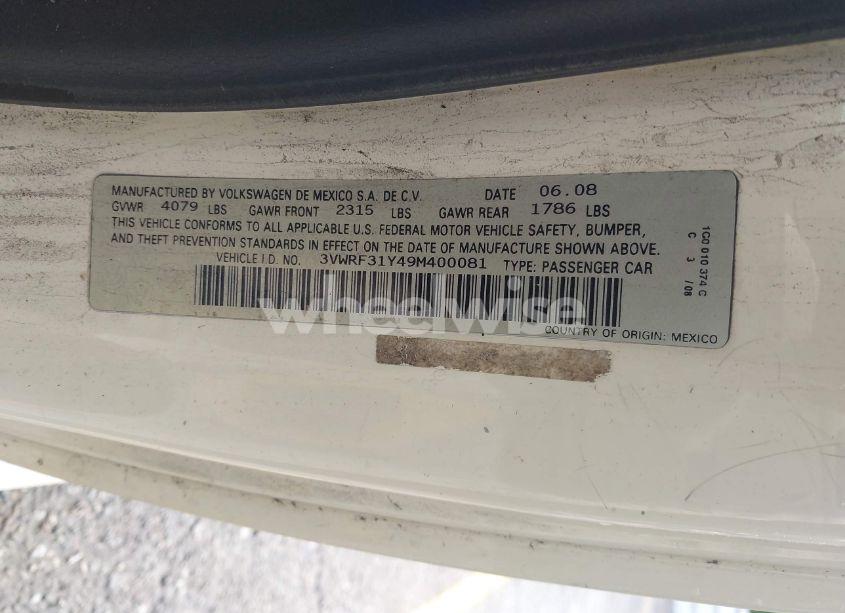 Photo 9 of 2009 Volkswagen New BEETLE 2.5L (VIN 3VWRF31Y49M400081)