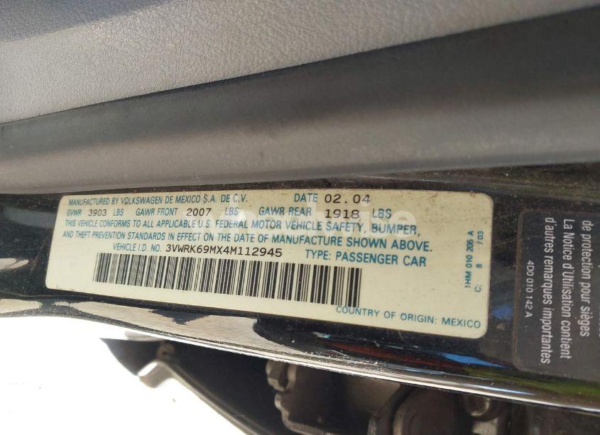 Photo 9 of 2004 Volkswagen Jetta GL (VIN 3VWRK69MX4M112945)