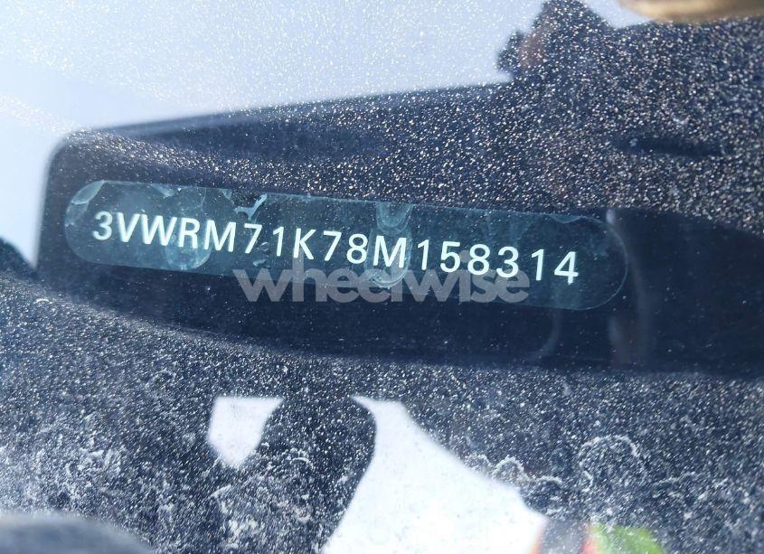 Photo 9 of 2008 Volkswagen Jetta SE (VIN 3VWRM71K78M158314)