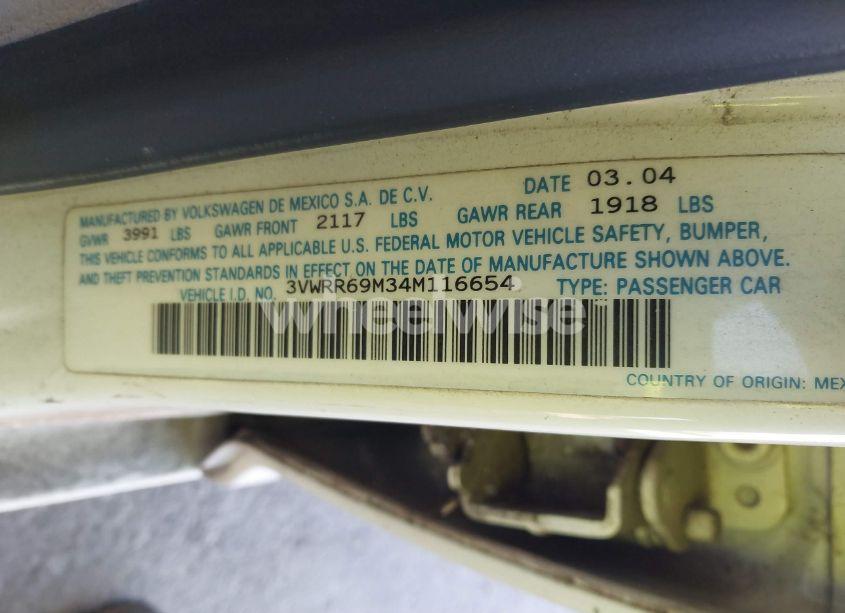 Photo 9 of 2004 Volkswagen Jetta GL TDI (VIN 3VWRR69M34M116654)