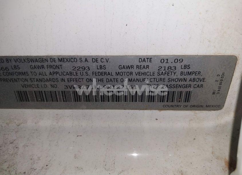 Photo 9 of 2009 Volkswagen Jetta SE (VIN 3VWRZ71K09M127151)