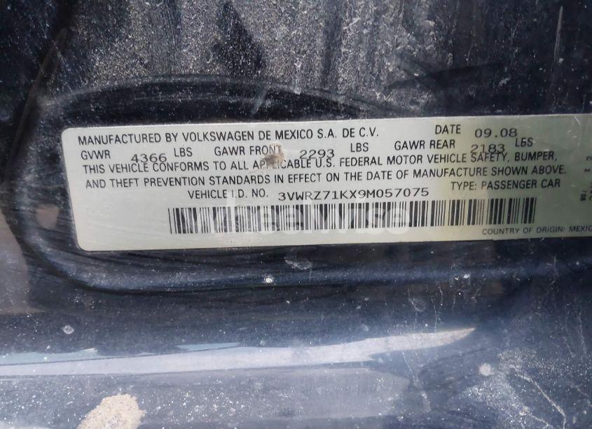 Photo 9 of 2009 Volkswagen Jetta SE/SEL (VIN 3VWRZ71KX9M057075)