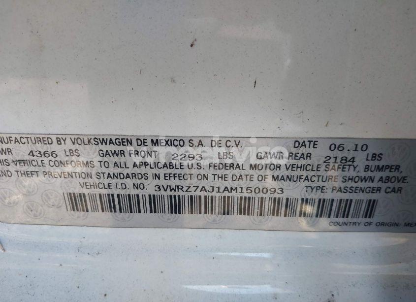 Photo 9 of 2010 Volkswagen Jetta LIMITED EDITION (VIN 3VWRZ7AJ1AM150093)