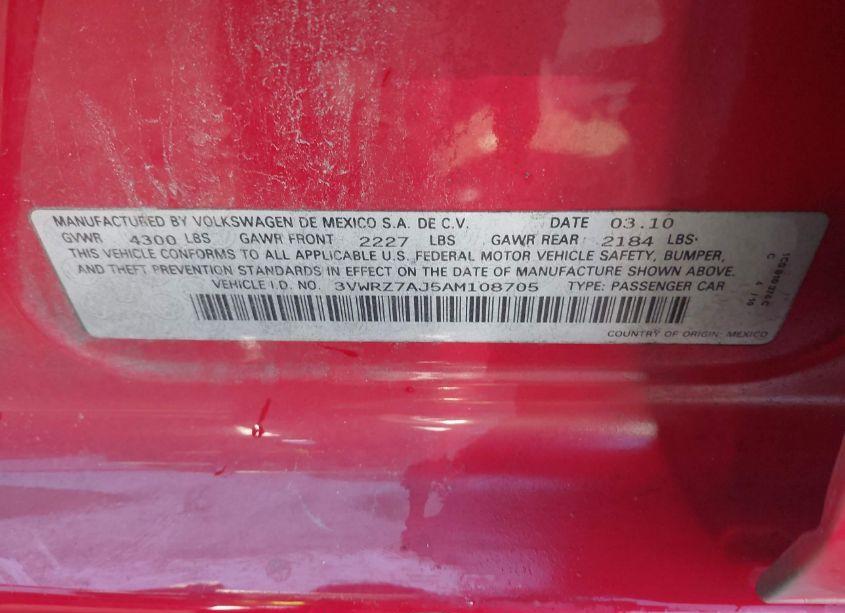 Photo 9 of 2010 Volkswagen Jetta LIMITED EDITION (VIN 3VWRZ7AJ5AM108705)