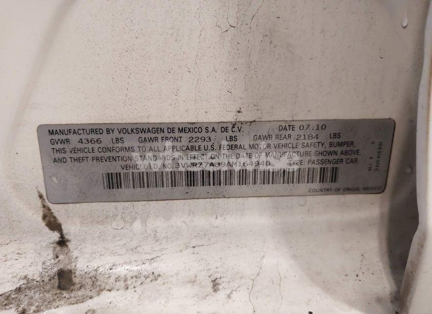 Photo 9 of 2010 Volkswagen Jetta LIMITED EDITION (VIN 3VWRZ7AJ9AM164940)