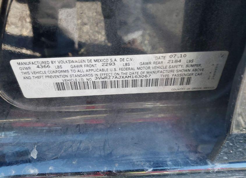 Photo 9 of 2010 Volkswagen Jetta LIMITED EDITION (VIN 3VWRZ7AJXAM163067)