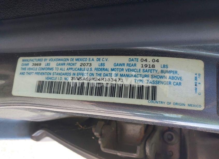 Photo 9 of 2004 Volkswagen Jetta GLS 2.0L (VIN 3VWSA69M24M133471)